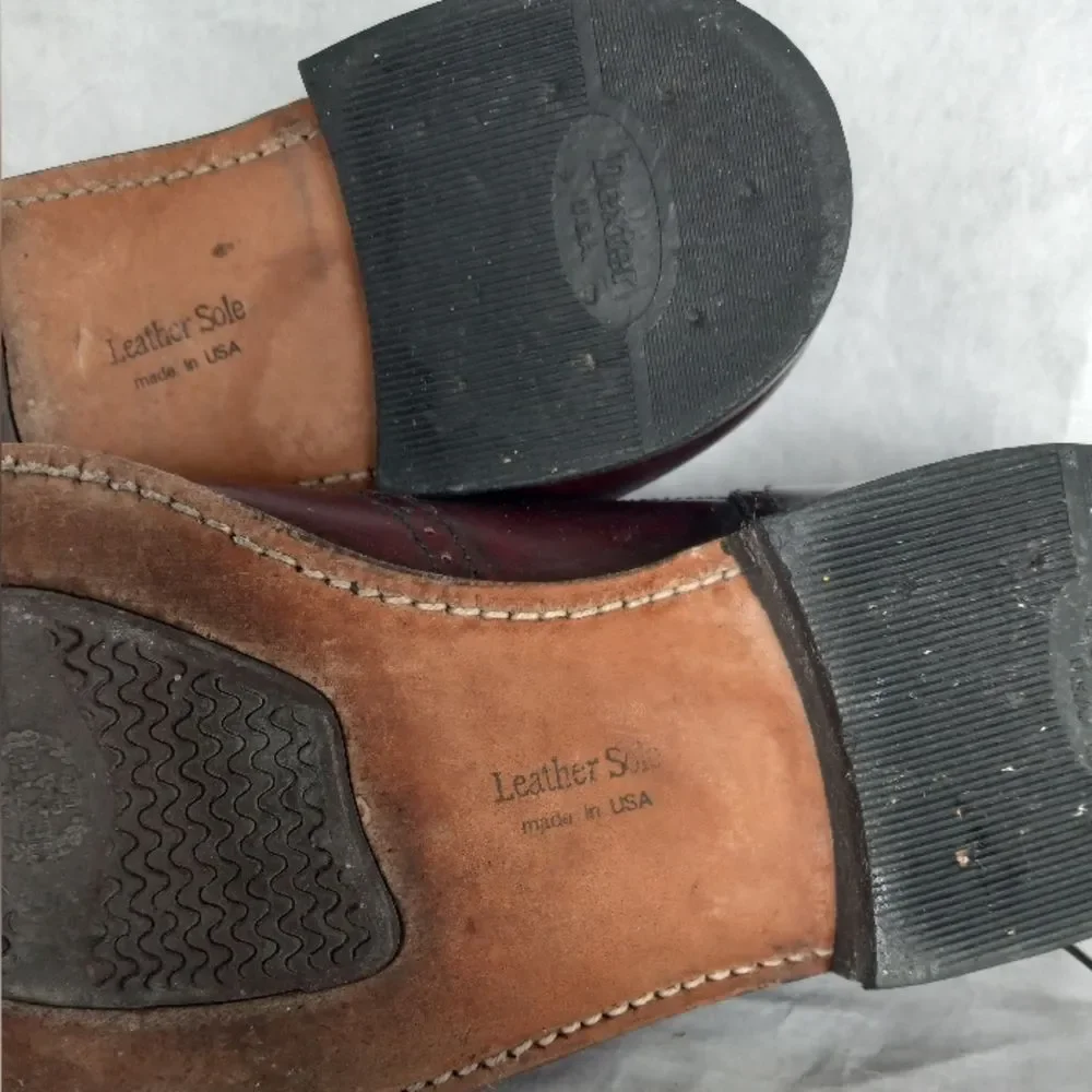 Vintage DEXTER Select Brown/Cherri Leather Lace Up Shoes Size 9